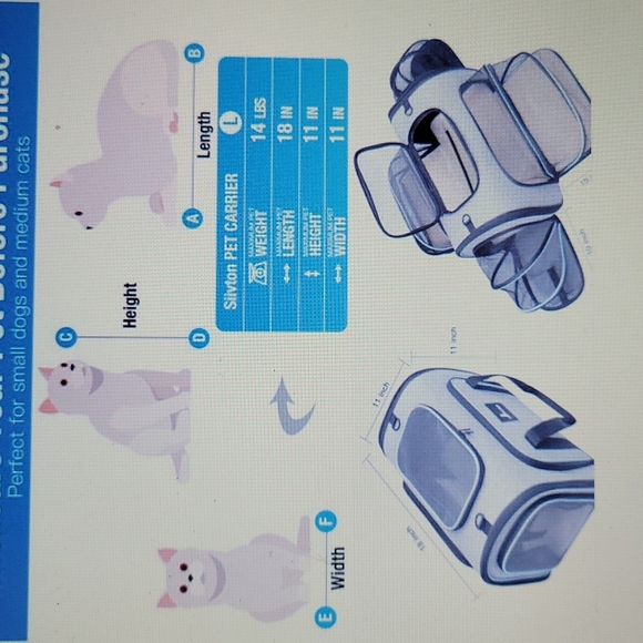 SILVTON airline approve pet carrier 4 sided expandable windows 18x11x11 New… - Picture 2 of 3